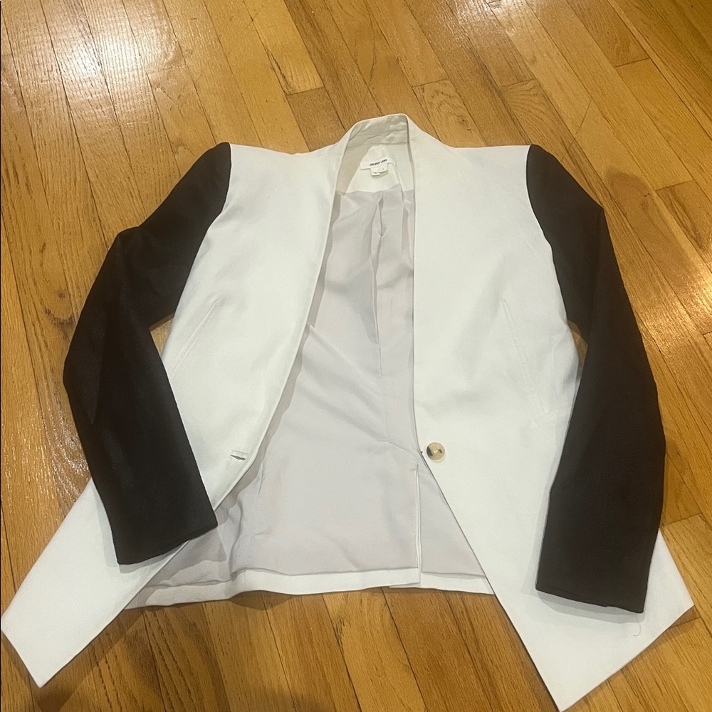 Helmut Lang Women’s Black and White Jacket Size 4
